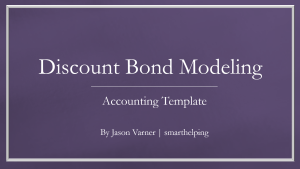 Bond Model - Includes Financial Statement Impact