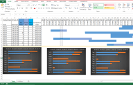 Multipurse Gantt Chart+ Formatted Cells Template - Eloquens