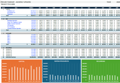 Startup Budget & Monthly Finance Tracker | Financial Statement Template with Graphs