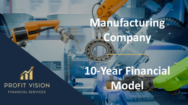 Manufacturing Company Financial Model - Dynamic 10 Year Forecast