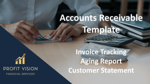 Accounts Receivable Template / Invoice Tracking - Aging Report - Customer Statement