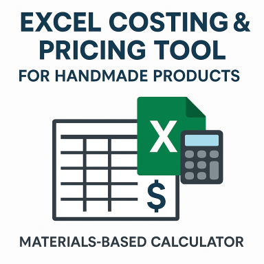 Excel Costing & Pricing Tool for Handmade Products – Materials-Based Calculator