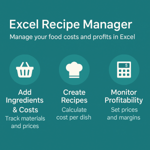 XL Recipe Manager – Advanced Excel App for Costing, Nutrition & Inventory