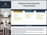 Shopping Center Acquisition Financial Model