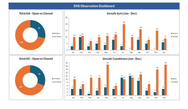 FREE EHS Observation Dashboard - Excel Template