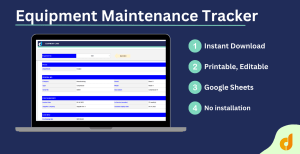 Equipment Maintenance Tracker Google Sheets Template