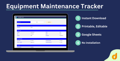 Equipment Maintenance Tracker Google Sheets Template