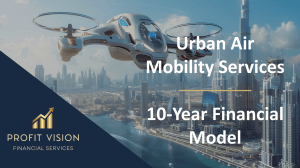 Urban Air Mobility Services – 10 Year Financial Model