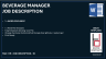 Job Description Beverage Manager - Word Document.