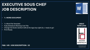 Job Description Executive Sous Chef - Word Document.