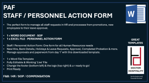HR Staff Action Form - 1 Form for ALL HR needs!