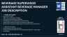 Job Description Beverage Supervisor - Word Document