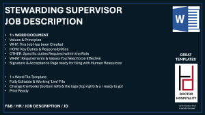Job Description Stewarding Supervisor - Word Document