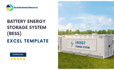 Energy storage financial forecasting Model Excel Template