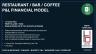 Food & Beverage Business Plan Financial Model Template, Profit & Loss (P&L): 1 -5 Outlets - Excel File.