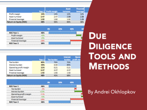 Due Diligence Tools and Methods