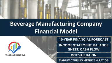 Beverage Manufacturing Company Financial Model (10 Year Financial Forecast)