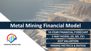 Metal Mining Financial Model (10 Year Financial Forecast)
