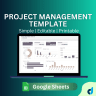 Project Management Template | Google Sheets | Project Management Spreadsheet | Gantt Chart & Kanban Board & Dashboard