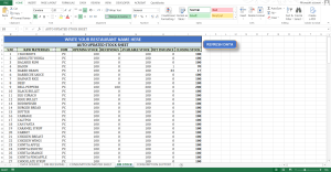 Automatic restaurant inventory solution Excel template