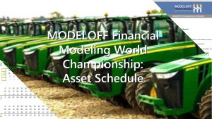2012 Round 2: Asset Schedule