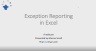 Dashboard Design in Excel - The Complete Course