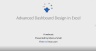 Dashboard Design in Excel - The Complete Course
