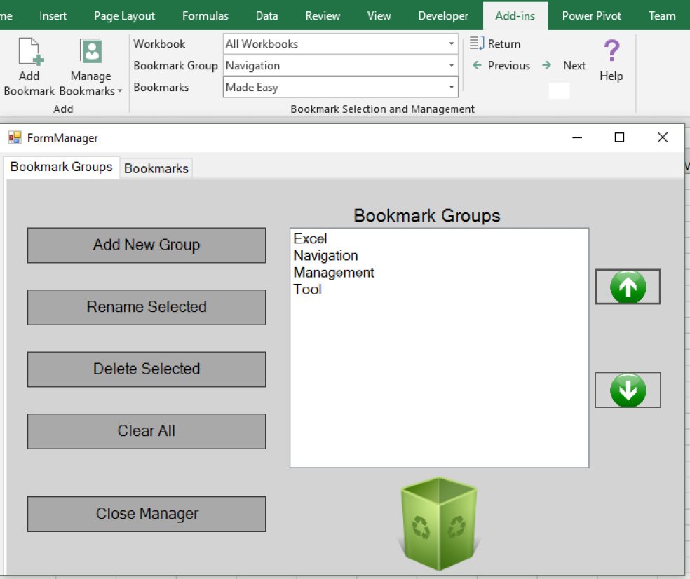 Excel Bookmarks Extension Eloquens