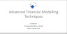 Excel Financial Modelling Course