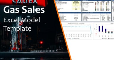 Gas Sales & Distribution Model Template with 3 Statements and Valuation