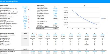 Capital Budgeting Excel Model