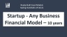 Startup Business Financial Model & Plan - 10 Year Three Statement Analysis (Any Type of Business)