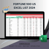 Fortune List 2024 US 500 Companies in Excel, Fortune 500 US Excel Ranking, Ready to Download,  Fortune Magazine