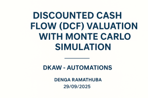 DCF Model (10 year) -  Extensive Valuation using Monte Carlo