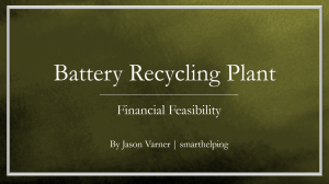 Battery Recycling Economic Model