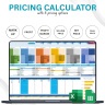 Pricing Calculator with 6 Pricing Options: Excel and Google Sheets (Dark Mode Available)