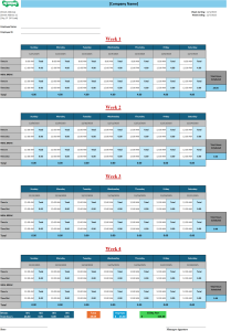 Employee Work Hours & Payroll Tracking Spreadsheet
