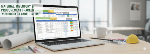 Material, Inventory & Procurement Tracker with Budget & Gantt Timeline