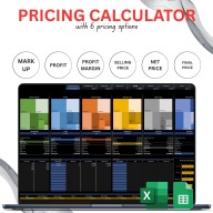 Pricing Calculator with 6 Pricing Options: Excel and Google Sheets ...