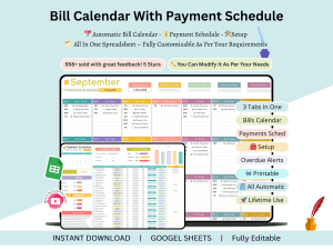Bill Calendar Google Sheets