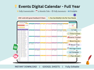 Events Calendar Google Sheets