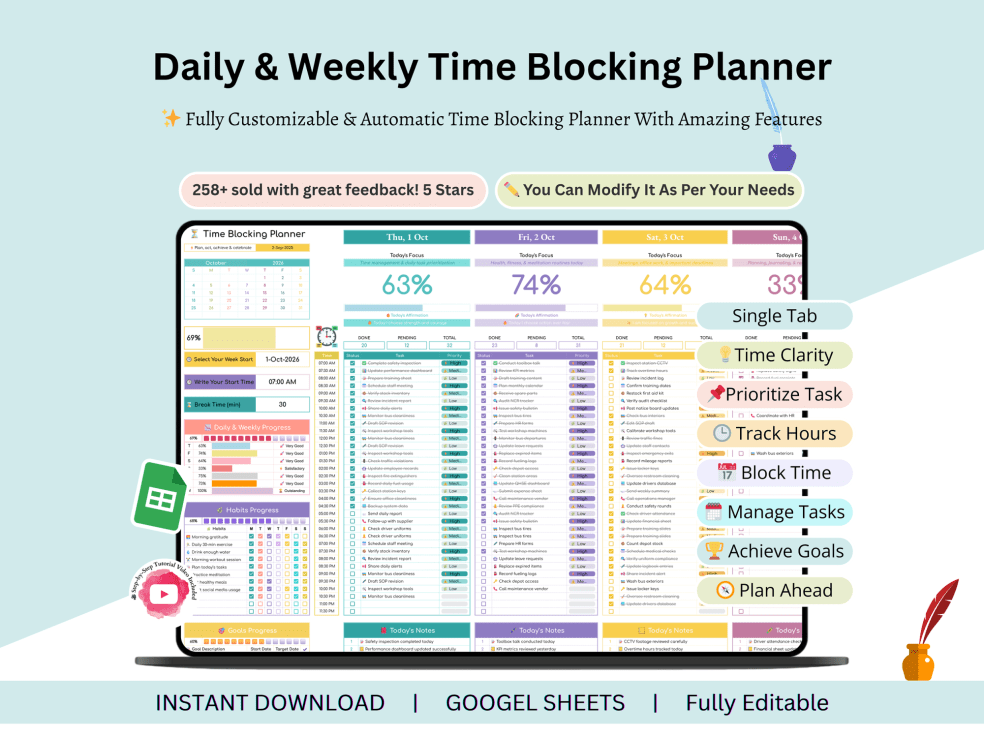 Time Blocking Planner - Eloquens