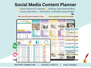 Social Media Content Planner & Tracker