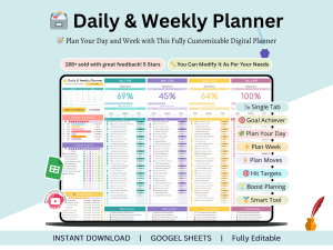 Daily Planner google sheets