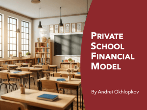 Private School Financial Model