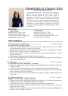 Example of Curriculum Vitae - Financial Planning - Page 1