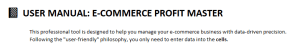E-Commerce Profit Master