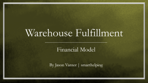 Warehouse Operator Financial Planner with 3 Statement Model