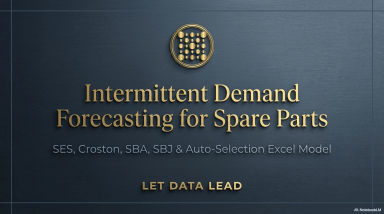 Intermittent Demand Forecasting for Spare Parts — SES, Croston, SBA, SBJ & Auto-Selection Excel Model