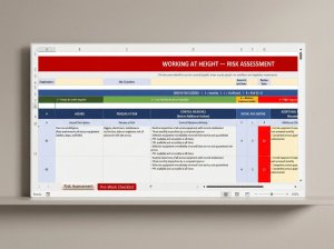 Working at Height Risk Assessment and Pre-Work Safety Checklist